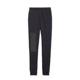 Ultra Dark Gray - Grey Solid Color Pairs PPG Black Magic PPG1001-7 - All One Single Shade Hue Colour Kids Joggers