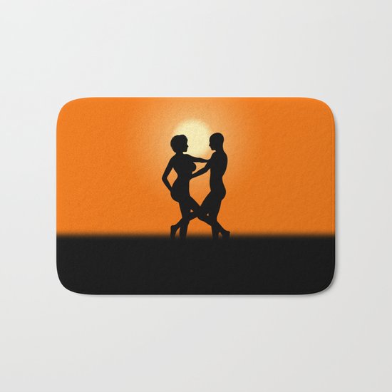 Sunset Dancing Lovers Bath Mat