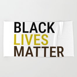 Black Lives Matter 01 in Yellow Beach Towel