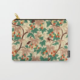 Vintage Tropical Lavender Leaf Floral Design Carry-All Pouch