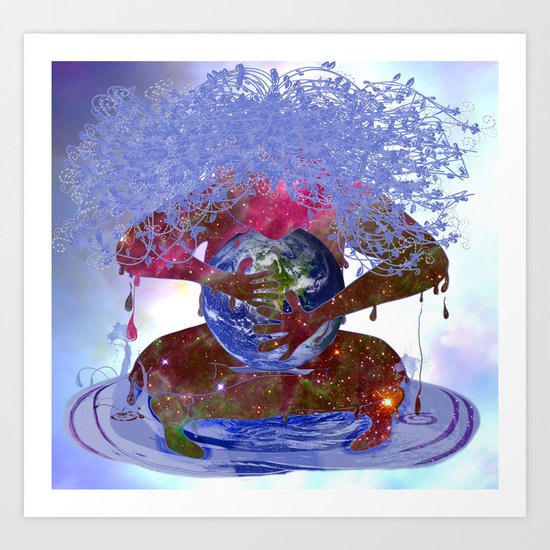 Mother Earth is Melting Art Print