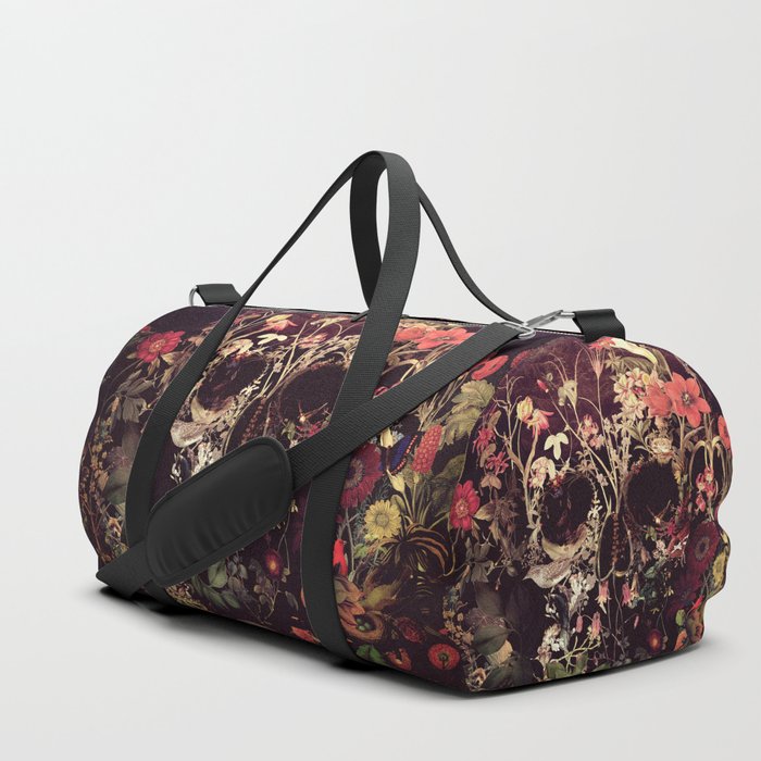 Bloom Skull Duffle Bag By Aligulec