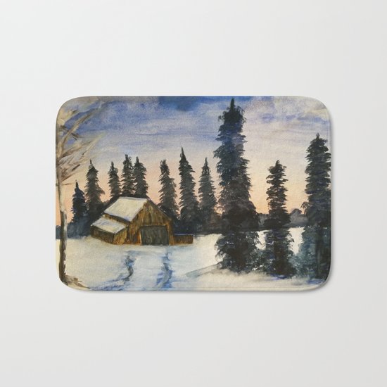 In The Midst Of Winter Bob Ross Reproduction Watercolour