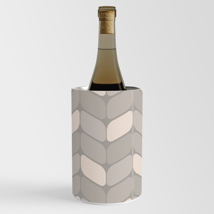 Vintage Diagonal Rectangles Taupe 1 Wine Chiller