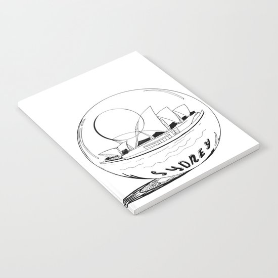 Sydney in a glass globe Notebook