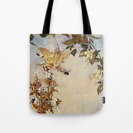 “Ariel and the Bee” Fairy Tale Art by Edmund Dulac Tote Bag