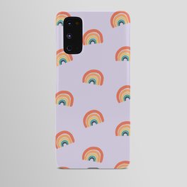 Cute Purple Background Rainbow Abstract Pattern Android Case