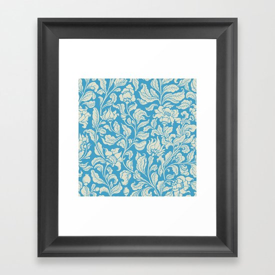 neo ethnic cerulean Framed Art Print