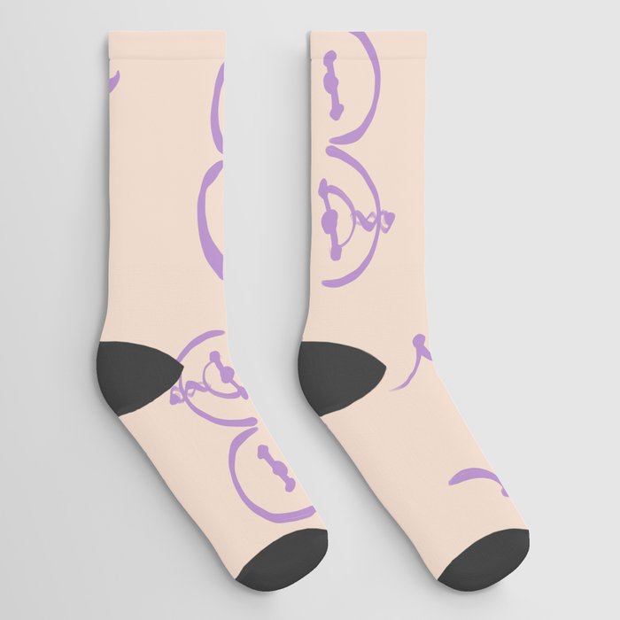 Very Peri Boobies Drawing Socks