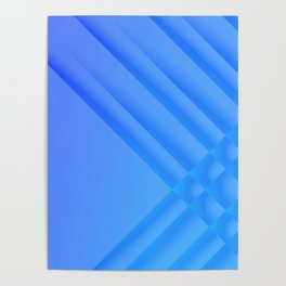 Woven on the Right Light Blue Dark Blue Poster