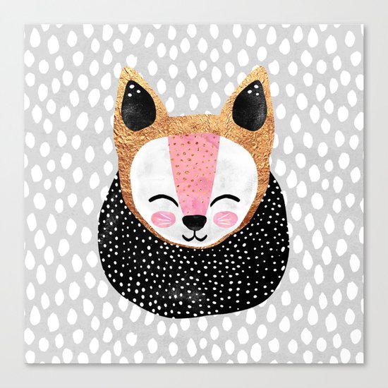 Little Arctic Fox Canvas Print