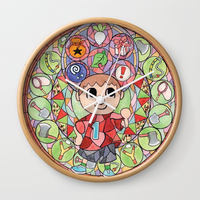  ACNL Villager Stained Glass  Wall Clock