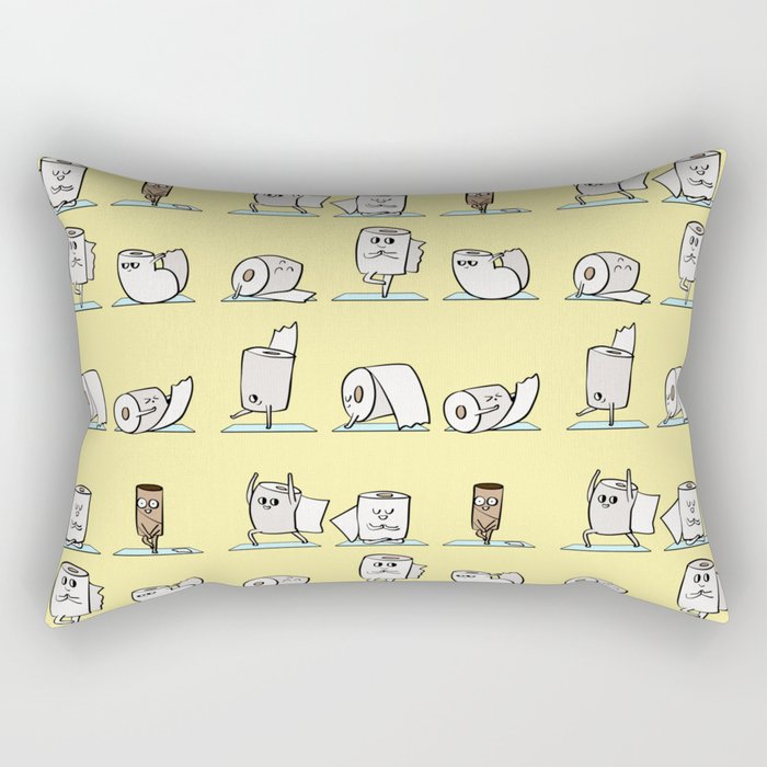 Toilet Paper Yoga Rectangular Pillow