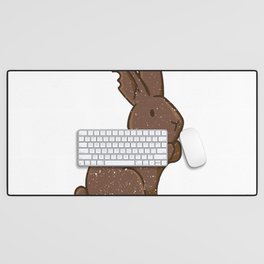 You Want A Piece Of Me? Funny Easter Bunny Desk Mat