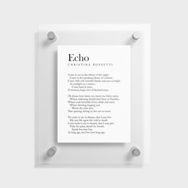 Echo - Christina Rossetti Poem - Literature - Typography Print 1 Floating Acrylic Print