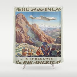 Vintage poster - Peru Shower Curtain