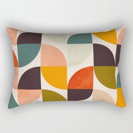 bauhaus mid century geometric shapes 9 Rectangular Pillow