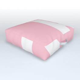K MONOGRAM (WHITE & PINK) Outdoor Floor Cushion