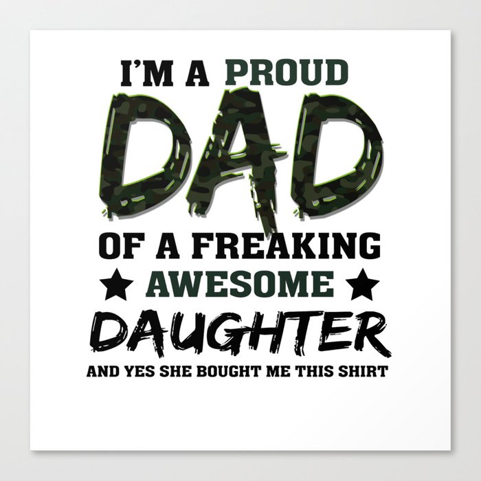 Dad of daughter Fathersday 2022 gifts Canvas Print