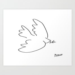 Picasso - Dove of Peace 01 Art Print