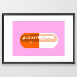 Thrill Pill Pink Framed Art Print