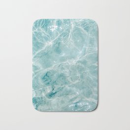 Clear blue water | Colorful ocean photography print | Turquoise sea Bath Mat