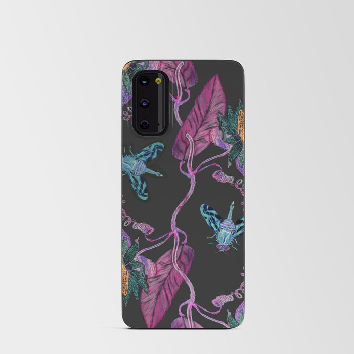Neon Fruit Flies and Passion Flowers Android Card Case