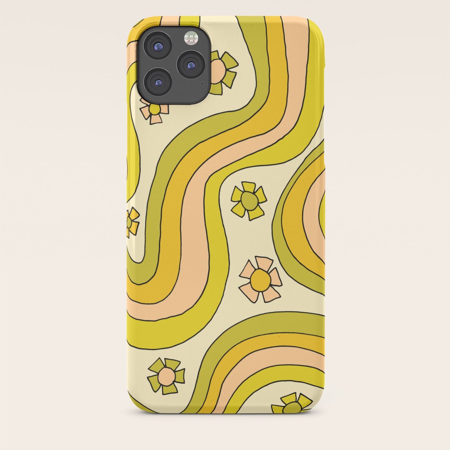 Groovy Rainbow Flower Power Wallpaper Vibes Iphone Case By Surfybirdy Society6