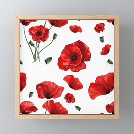 Poppy Pattern Framed Mini Art Print
