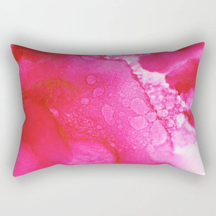 Alpine Rose - Abstract Watercolor Rectangular Pillow