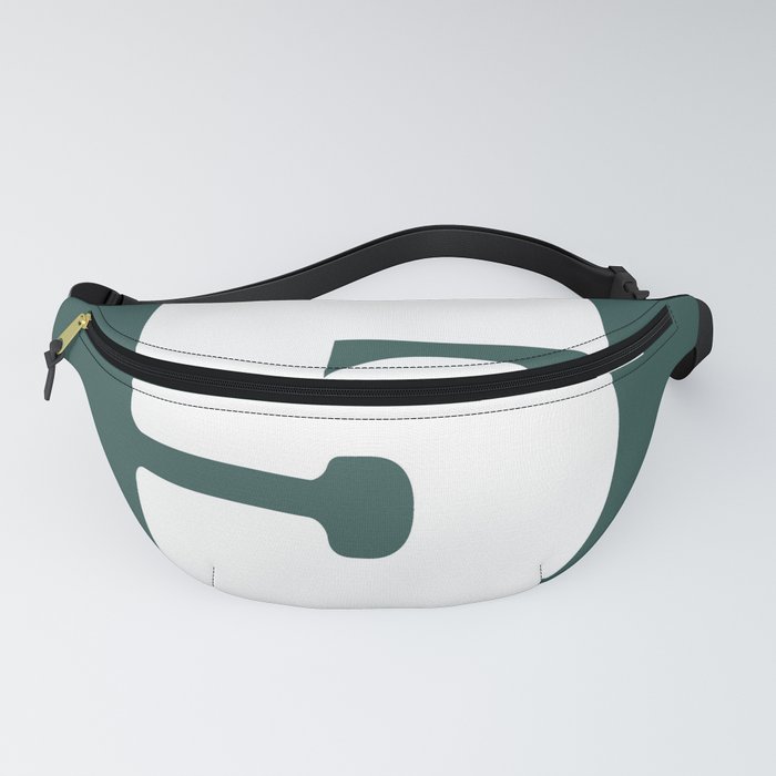 5 (White & Dark Green Number) Fanny Pack