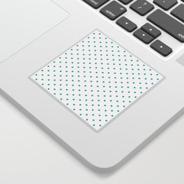 Dotted (Teal & White Pattern) Sticker