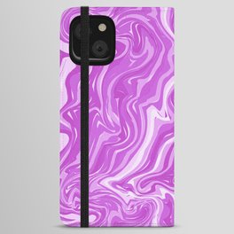 Seamless Abstract Marble Pink Pattern iPhone Wallet Case