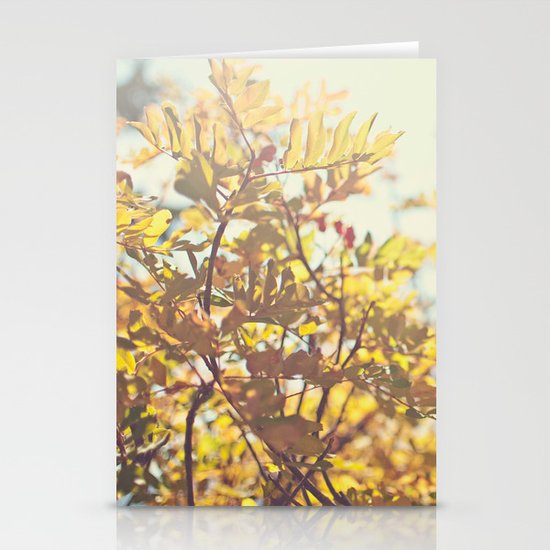 Fading Fall Leaves Stationery Cards