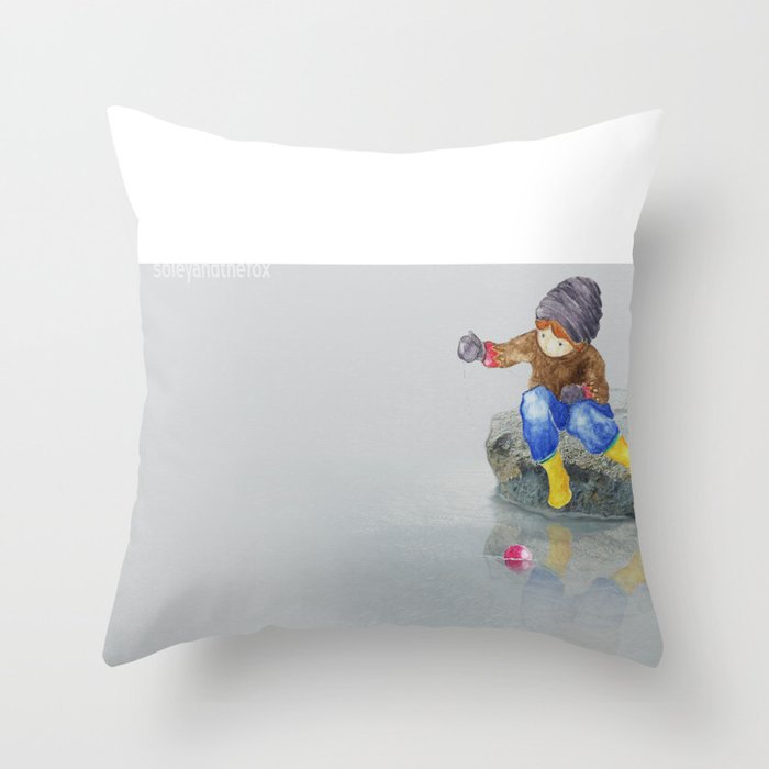 BUT WHAT WOULD ONE DO WITH SUCH A BIG FISH... Throw Pillow