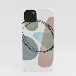 Abstract blob art with chalk texture iPhone Case