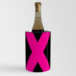 letter X (Magenta & Black) Wine Chiller