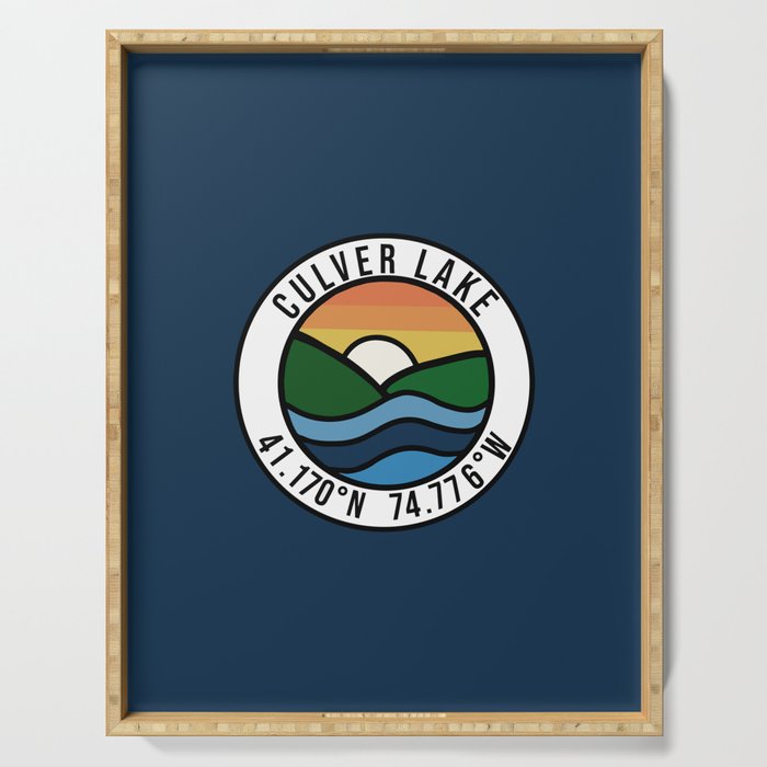 Culver Lake - Navy/Badge Serving Tray