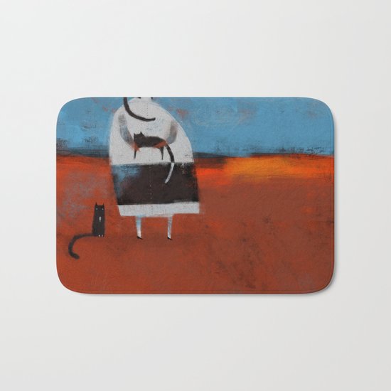 TINY BLACK SHOES Bath Mat