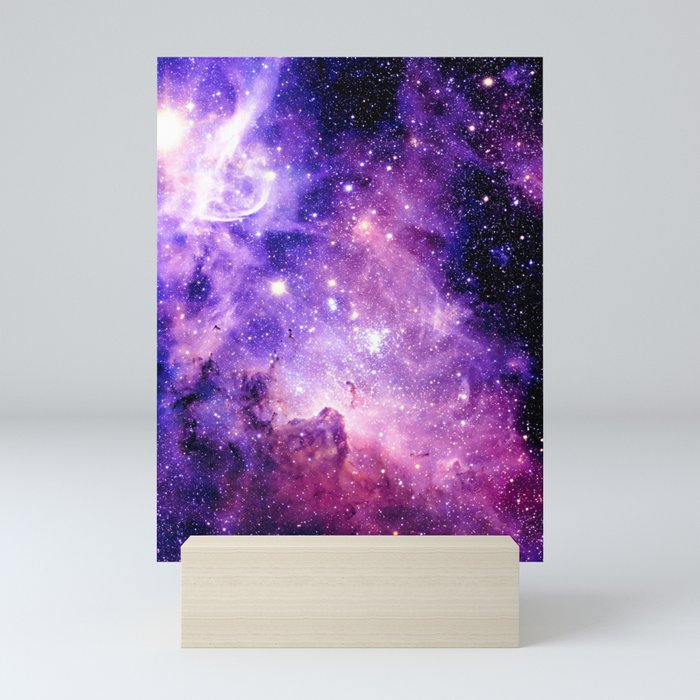 Galaxy Nebula Purple Pink : Carina Nebula Mini Art Print