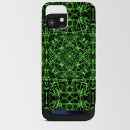 Liquid Light Series 25 ~ Green Abstract Fractal Pattern iPhone Card Case