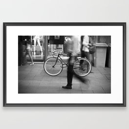 Bicycle is waiting for you Framed Art Print