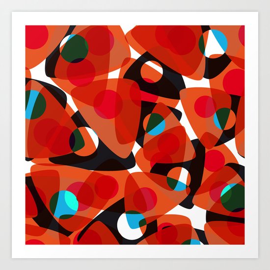 orange 70s Art Print