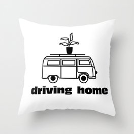 driving home Throw Pillow