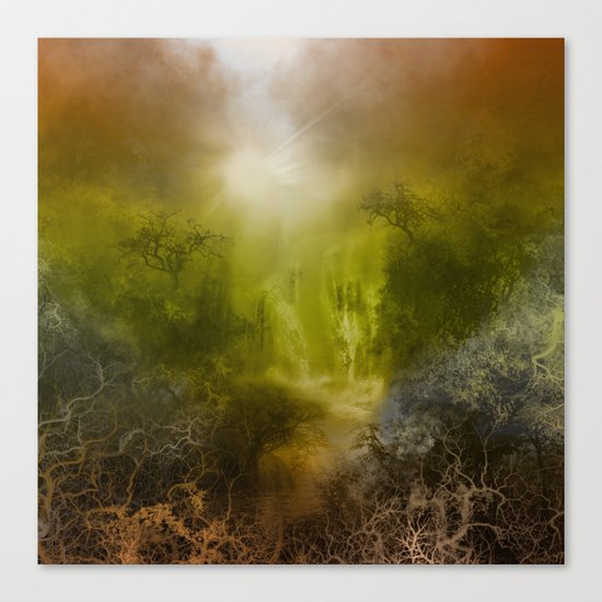 gold forest landscape Canvas Print