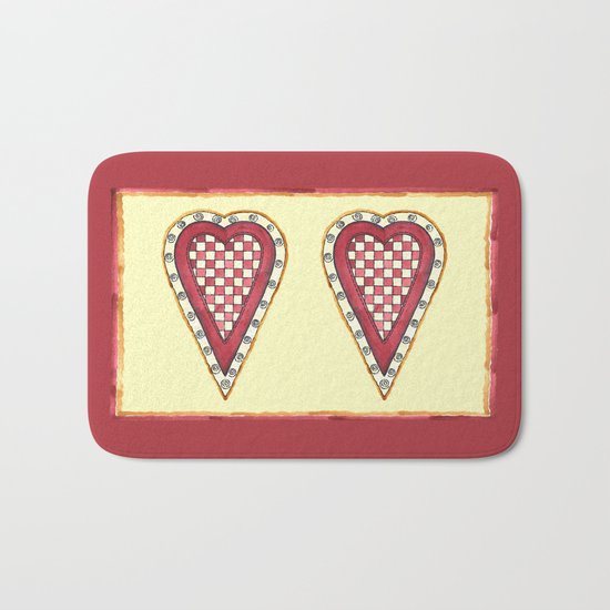 My Checkered Heart Bath Mat