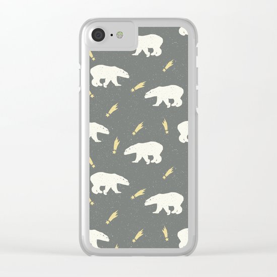 Merry Christmas- Animal Polar bear - pattern Clear iPhone Case