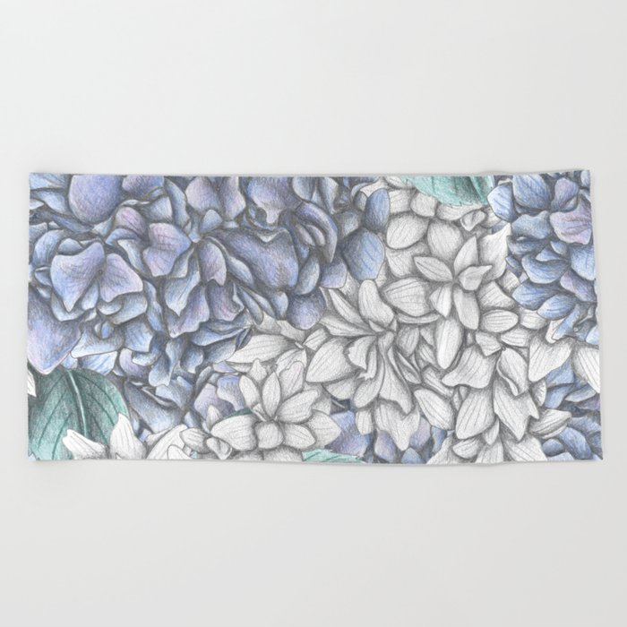 Cushions of Hydrangeas Beach Towel