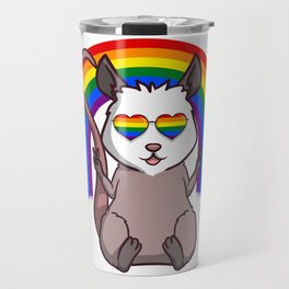 Possum Gay Pride Rainbow LGBT Travel Mug