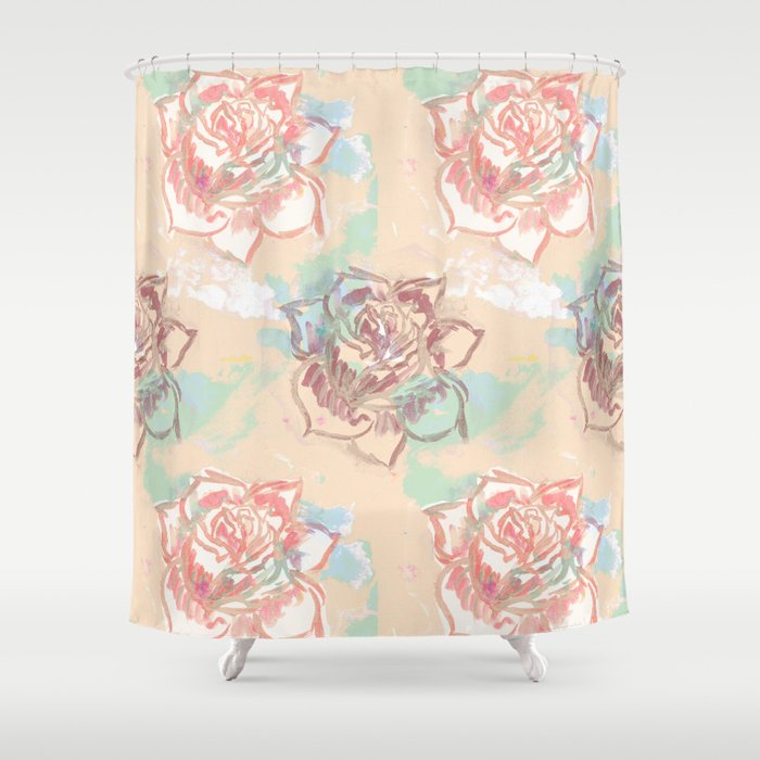Pastel Rose Shower Curtain